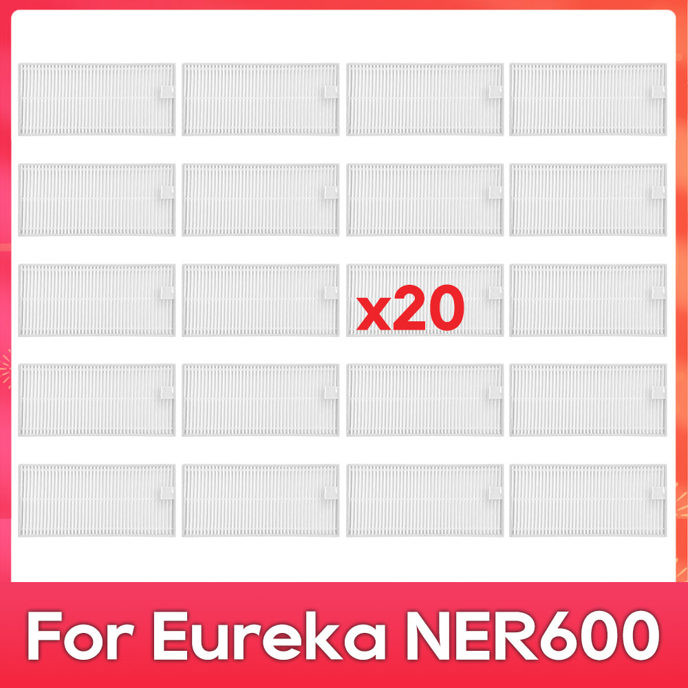 Compatível com ( Eureka NER600 ) Kit de Substituição de Peças: Rolo, Escova Principal e Lateral, Filtro HEPA, Pano de Mopa, Peças de Reposição para Aspirador de Pó Robô: Cinza escuro