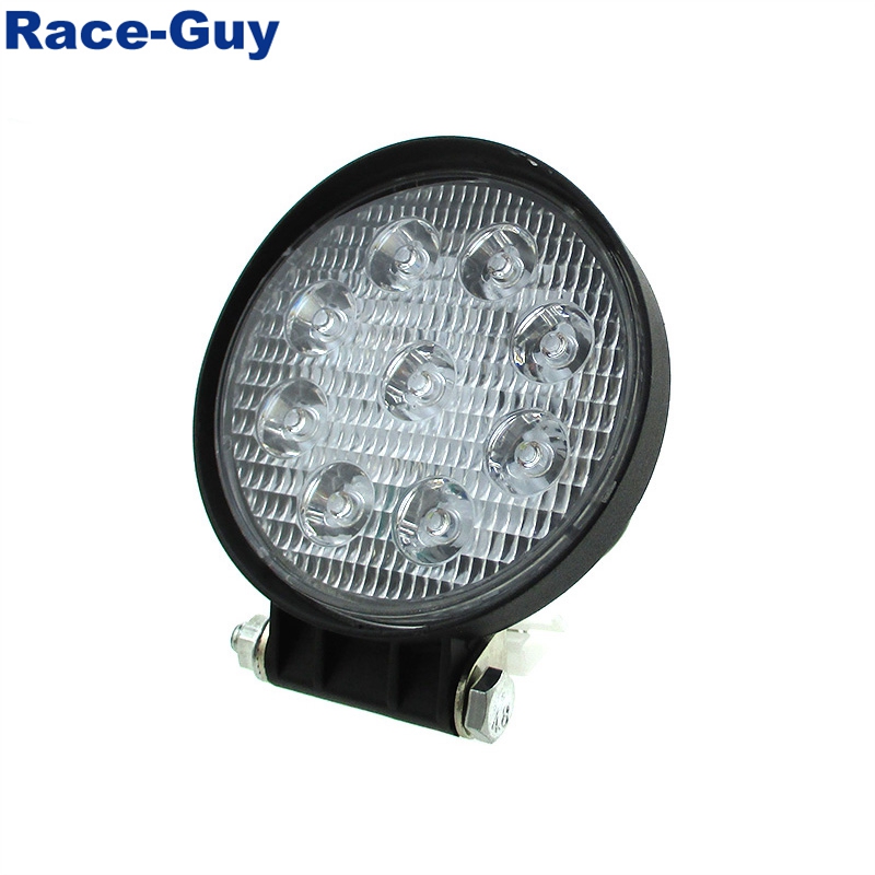27w Flood Round LED Head Offroad Light For Trailmaster 150cc XRX XRS Dune Buggy SUV Truck ATV Quad UTV Go Kart