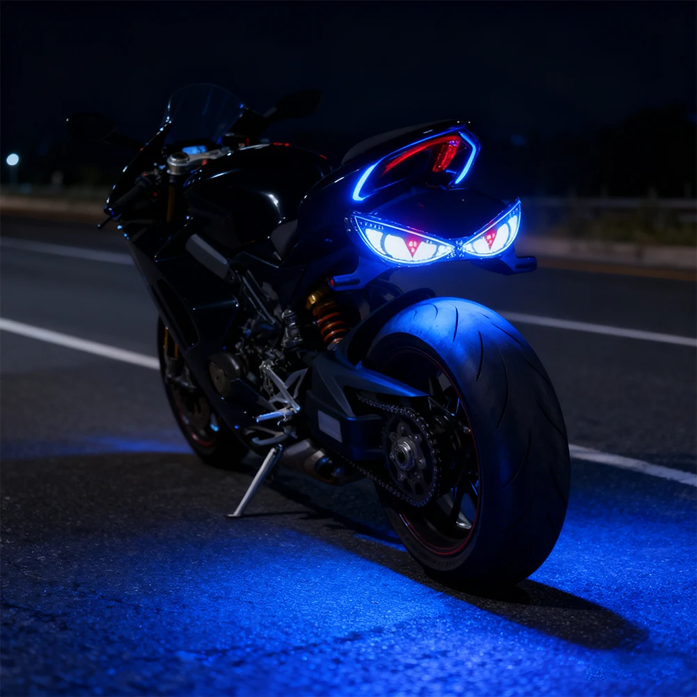 Devil eye motorcykel led-lampor cat eye dynamiskt bakljus bil bakljus dekorativ lampa strobe eagle eye-lampa tillbehör