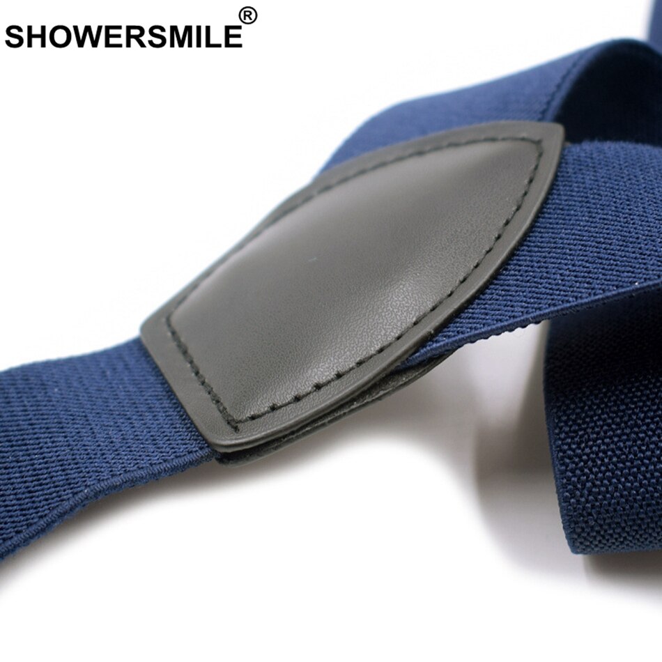 Showersmile brune seler brede mænd voksne bukser seler til bukser bordeaux bryllup business bukser bælte plus størrelse 120cm