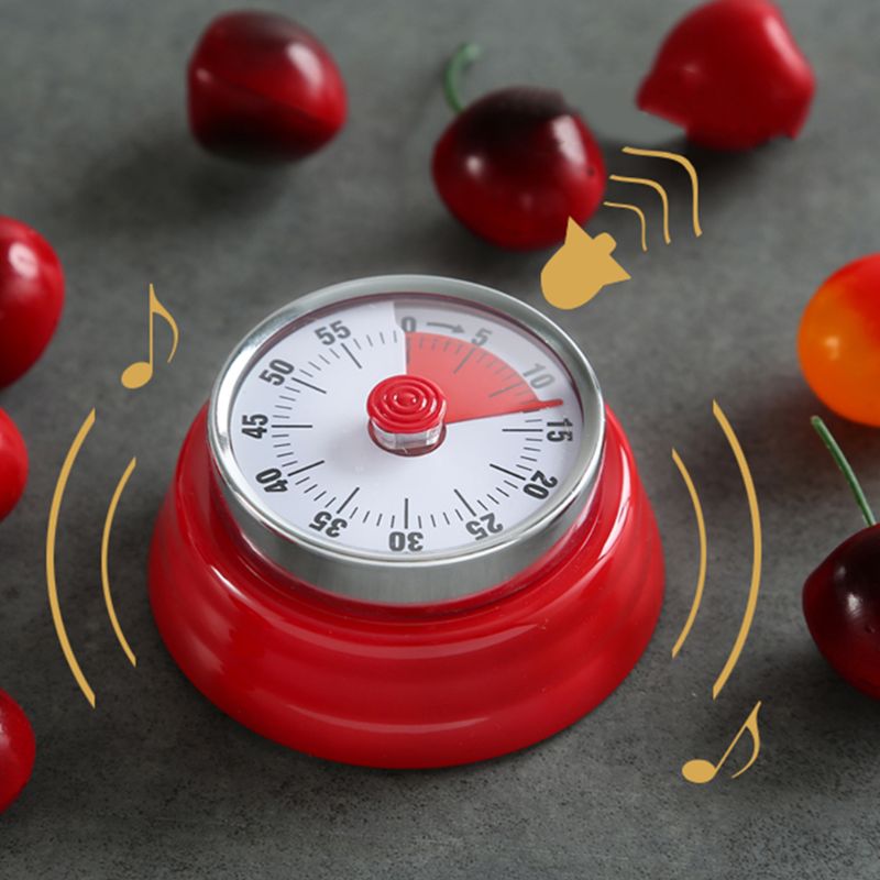 Kitchen Timer Countdown Magnetic Long Ring Bell Alarm Loud 60-Minute Square Cook 27RE