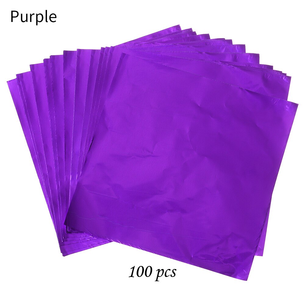 100 stücke 10x10cm Aluminium Folie Süssigkeit Schokolade Kekse Zinn Verpackung Papier DIY Metall Präge Handwerk Papier verpackung Papier
