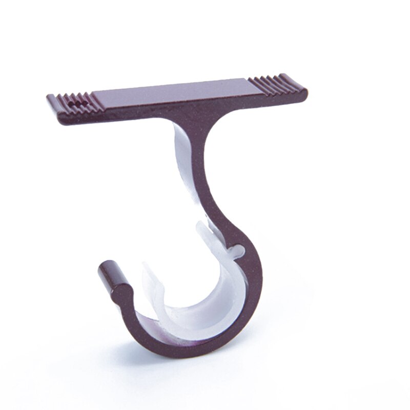 1 support de tringle à rideau, accessoires de fenêtre, support fixe et robuste, structure métallique suspendue, réglable, installation facile, crochet de bricolage pour la maison: Vin rouge