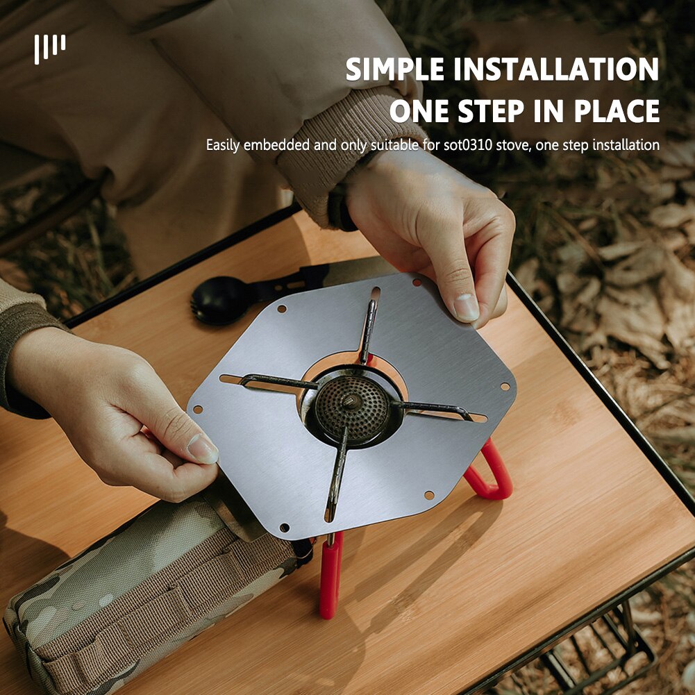Outdoor Camping Stove Heat Shield Ultralight Insulation Protection Plate Stainless Steel Guard for SOTO ST310 Stoves