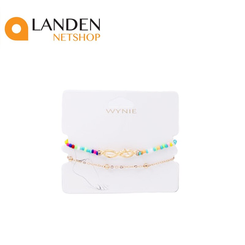 tobilleras boho Vintage para mujer, cadena de oro a la , pulsera de tobillo con cuentas de colores, joyería de pie: Infinito Dorado