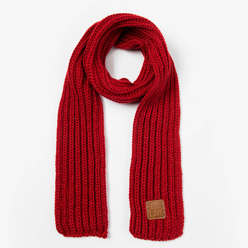 garçons filles hiver écharpe enfants pompon bébé écharpe cou plus écharpes tricot laine foulard: Bourgogne