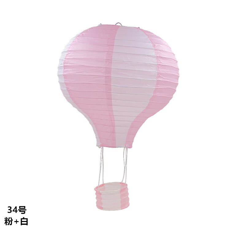 Farol de papel de 30cm (12 pulgadas) para decoración de cumpleaños, arcoíris colgante, a rayas rosas, globo de aire de arcoíris para boda, 1 unidad: Pink Stripe