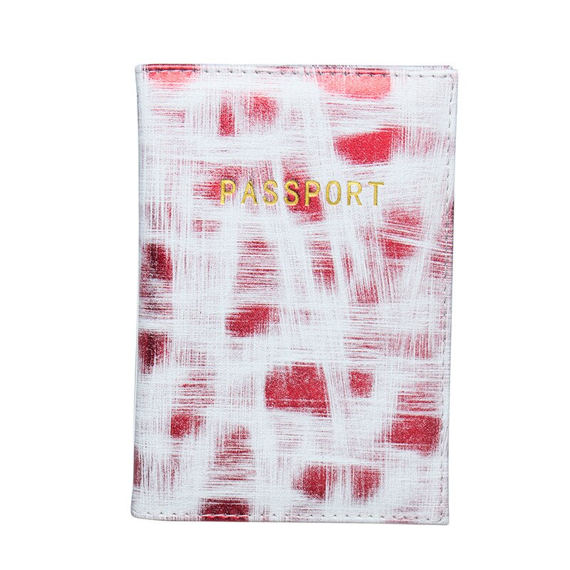 Mr Mrs Paar Passport Cover Card Goud Kleur Pu Lederen Travel Credit Kaarthouder Effen Kleur Unisex Gedrukt Paspoorthouder: 01