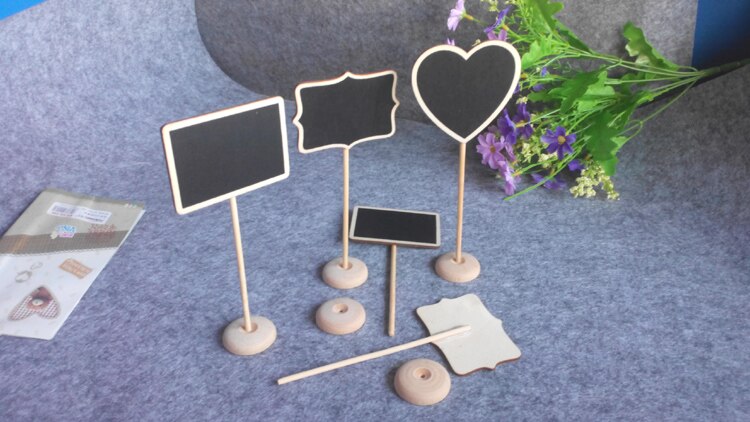 3PC Mini craie en bois tableau noir mariage cuisine Restaurant signes tableau écriture avis Message peinture bois conseil