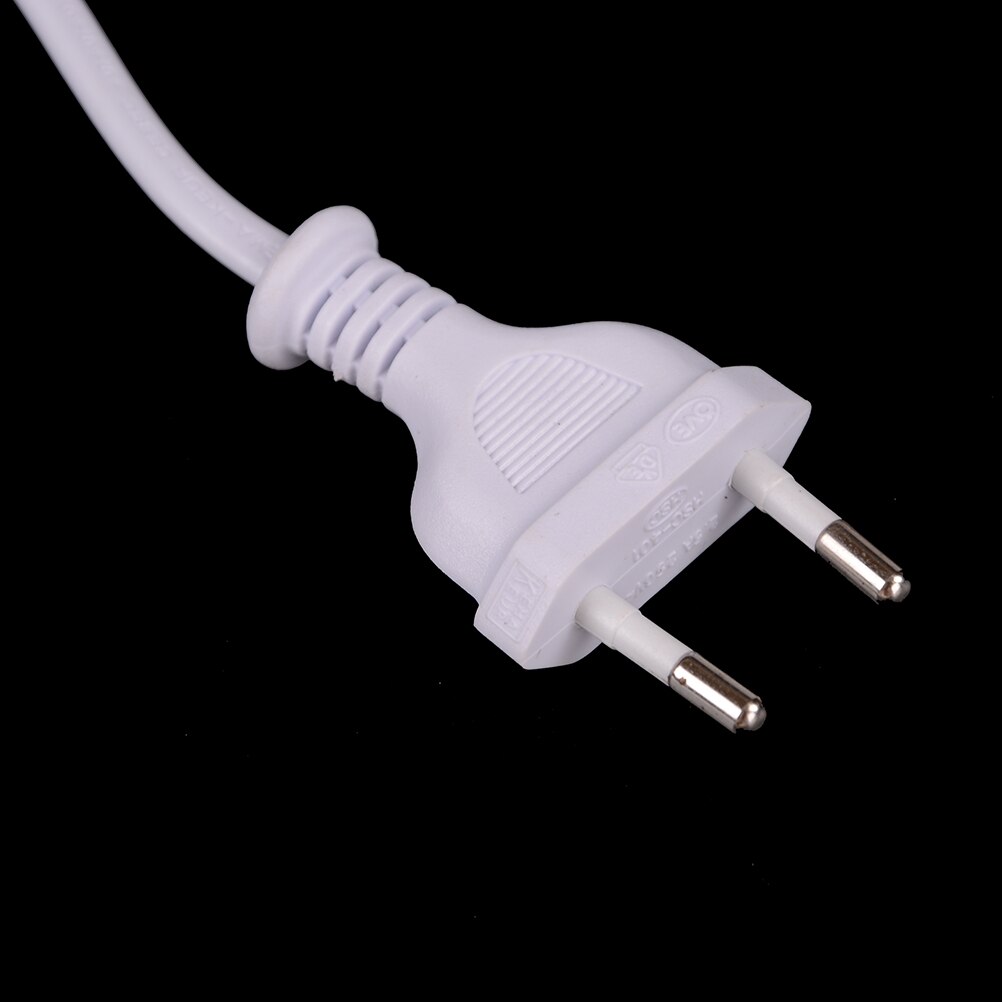 1 stk hvid 1.5m 2-- polet pin ac eu strømforsyningskabel ledningsledning netledning til stationær bærbar computer