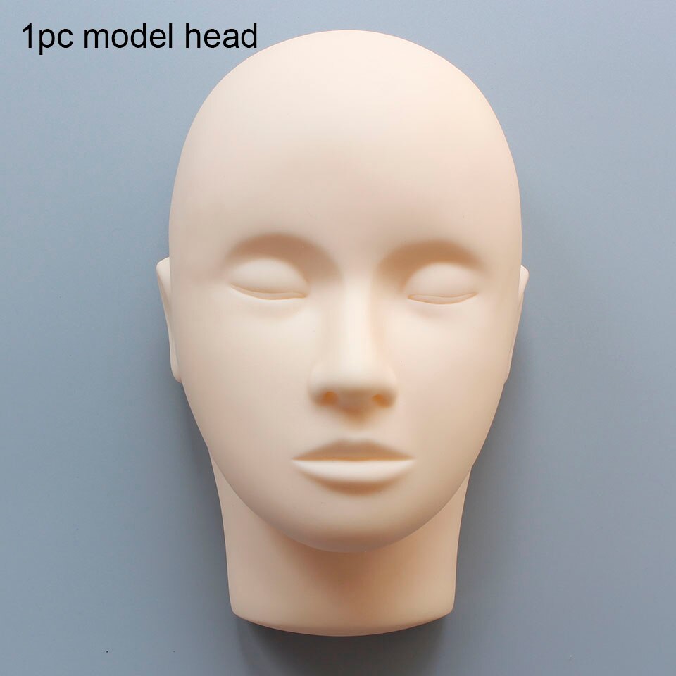 Pro Training Mannequin Platte Kop Praktijk Make Up Wimpers Wimper Extensions, Opleiding Hoofd Oefenpop Kosmetiek Pop Hoofd: 1pc model head