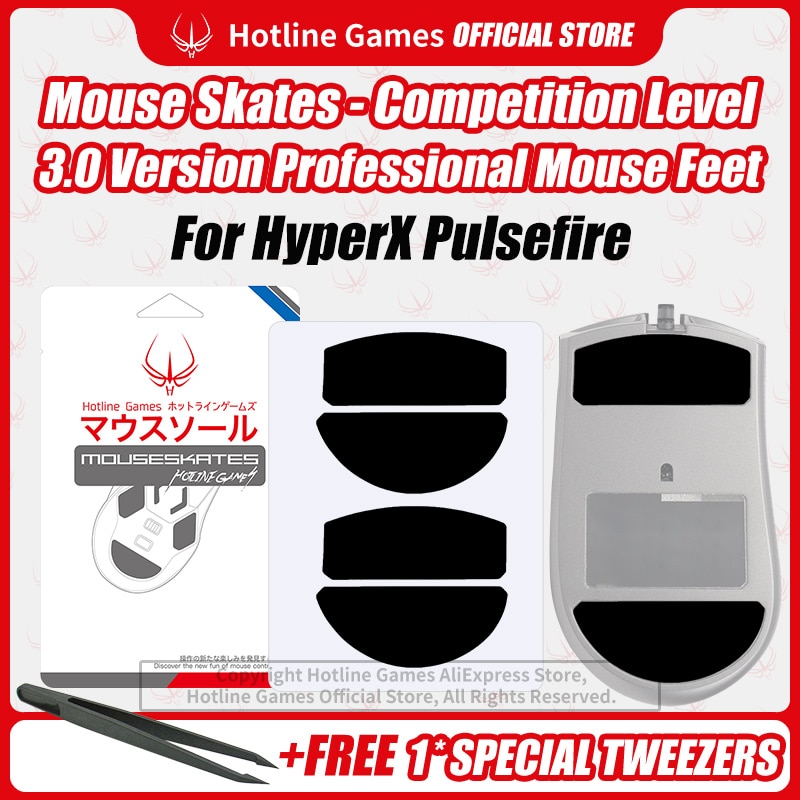 Hotline Spiele Maus Rollschuhe Wettbewerb Ebene Maus Rollschuhe Maus Füße Pad Ersatz Füße für HyperX Pulsefire Maus 0,28mm/0,6mm Dicke