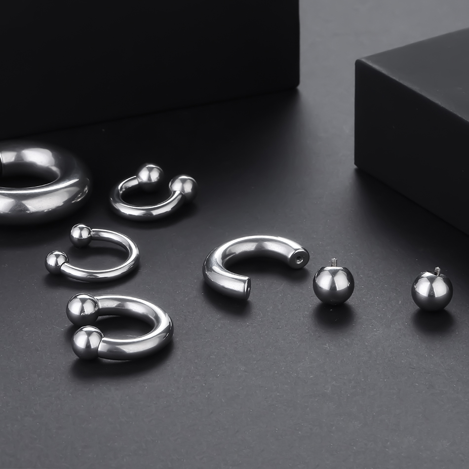 1 ST Staal 00G-8G CBR Hoefijzer Neusring Interne Draad Grote Gauge Piercings Neus Oor Expander Septum Oorbel Piercing Sieraden