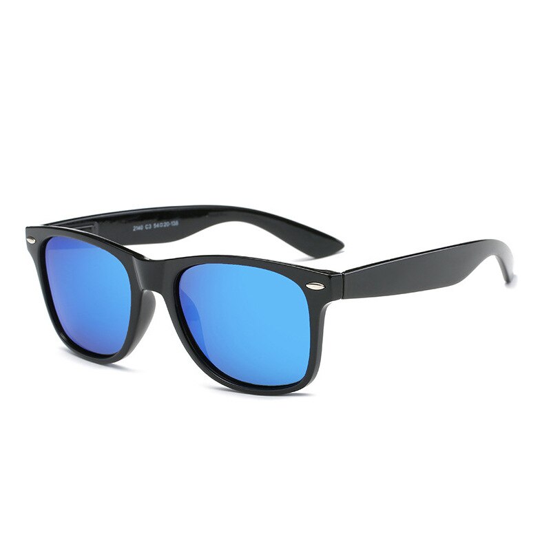 Wood Grain sunglasses polarized UV400 brand Male driving glasses sunglasses men #PS001: blue-black