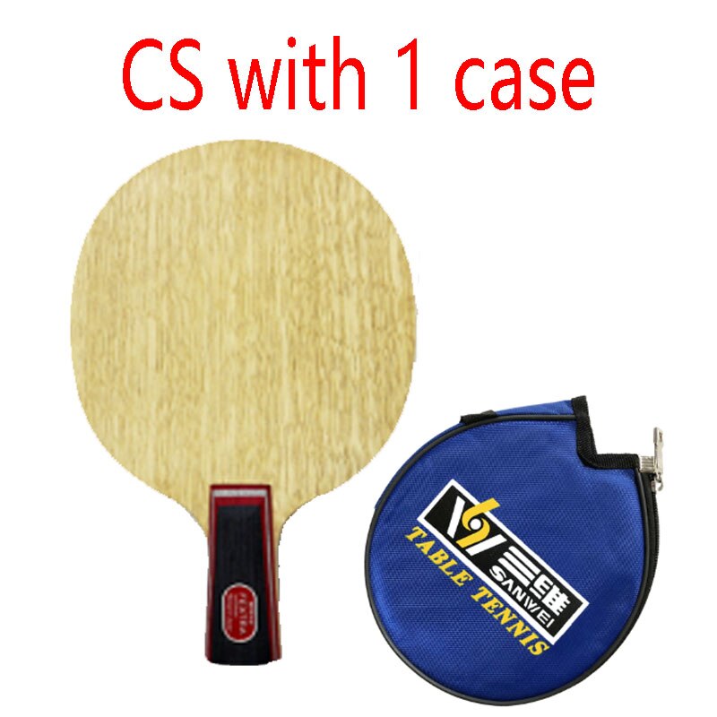 Sanwei FEXTRA 7 (Nordic VII) Hoja de tenis de mesa (madera de 7 capas, Japan Tech, estructura STIGA Clipper CL) pala de Ping Pong Bat Paddle: CS with 1 case