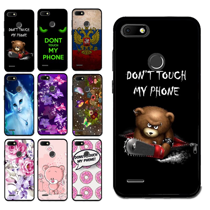 For BQ 5512 Case Don't touch my phone Bear Silicon TPU Cover for BQ 5512L STRIKE FORWARD Animal Shell Bag Housing Phone Cases