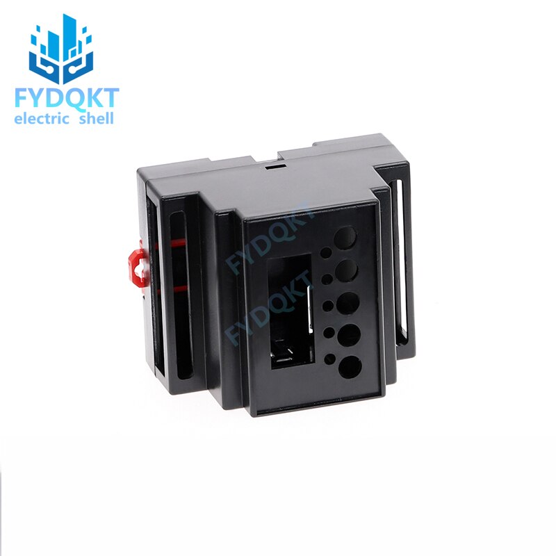 DIN Rail PLC Electrical Shell Barrier Isolation Module Instrument Shell Plastic Case 4-02-10: 88X72X59mm Junction Box Black