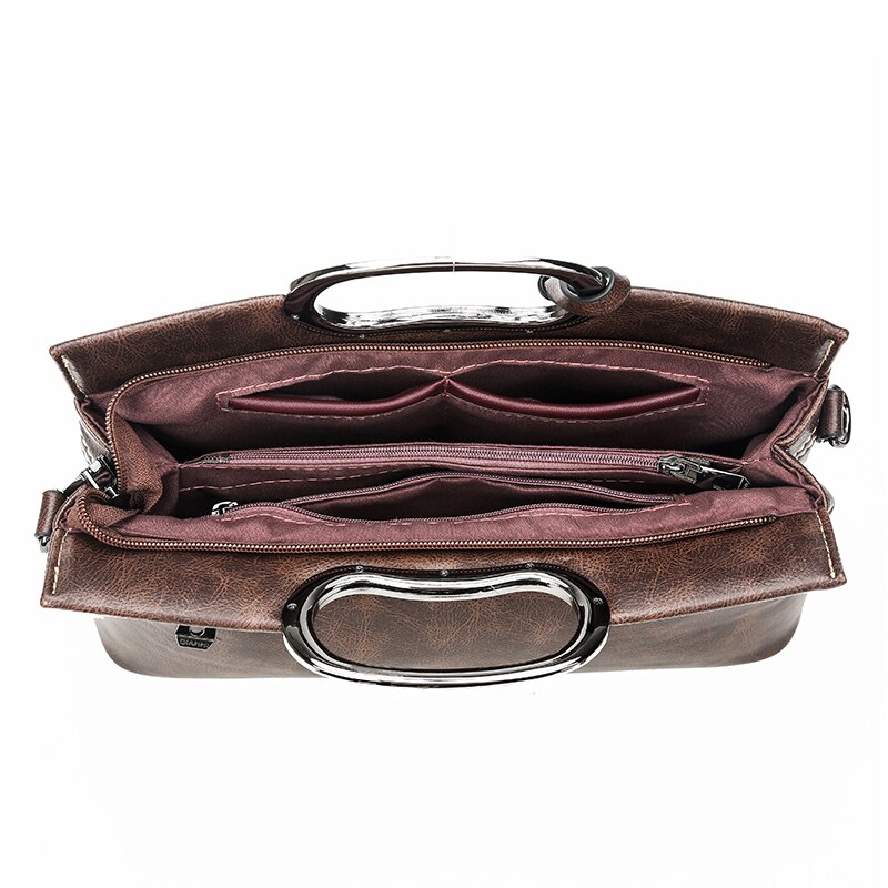 Bolsos de lujo para mujer bolsos de hombro de marrón para mujer bolso de mensajero Vintage para mujer bolso bandolera