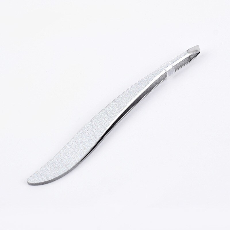 1Pc Colorful Stainless Steel Tweezer Eyebrow Eyelash Clips Slanted Puller Face Nose Hair Remover Banana Makeup Tool: D
