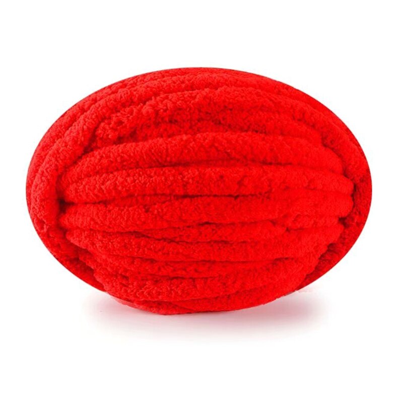 Fil de laine coloré T84E 27 m/rouleau épais pour fils à tricoter à la main, bricolage Crochet tissé à la main, fil d'écharpe de chapeau: Scarlet