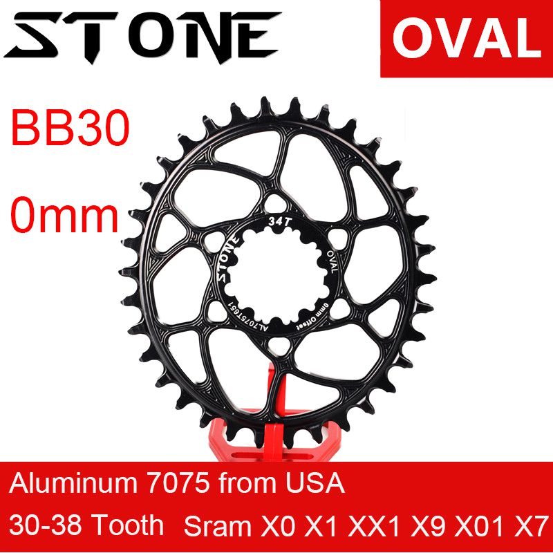 Stone Oval Chainring 0 mm Offset XX1 Eagle X01 X7 X0 X9 S1400 30T 32 34 36T Bike Bicycle Direct Mount Chainwheel for Sram BB30