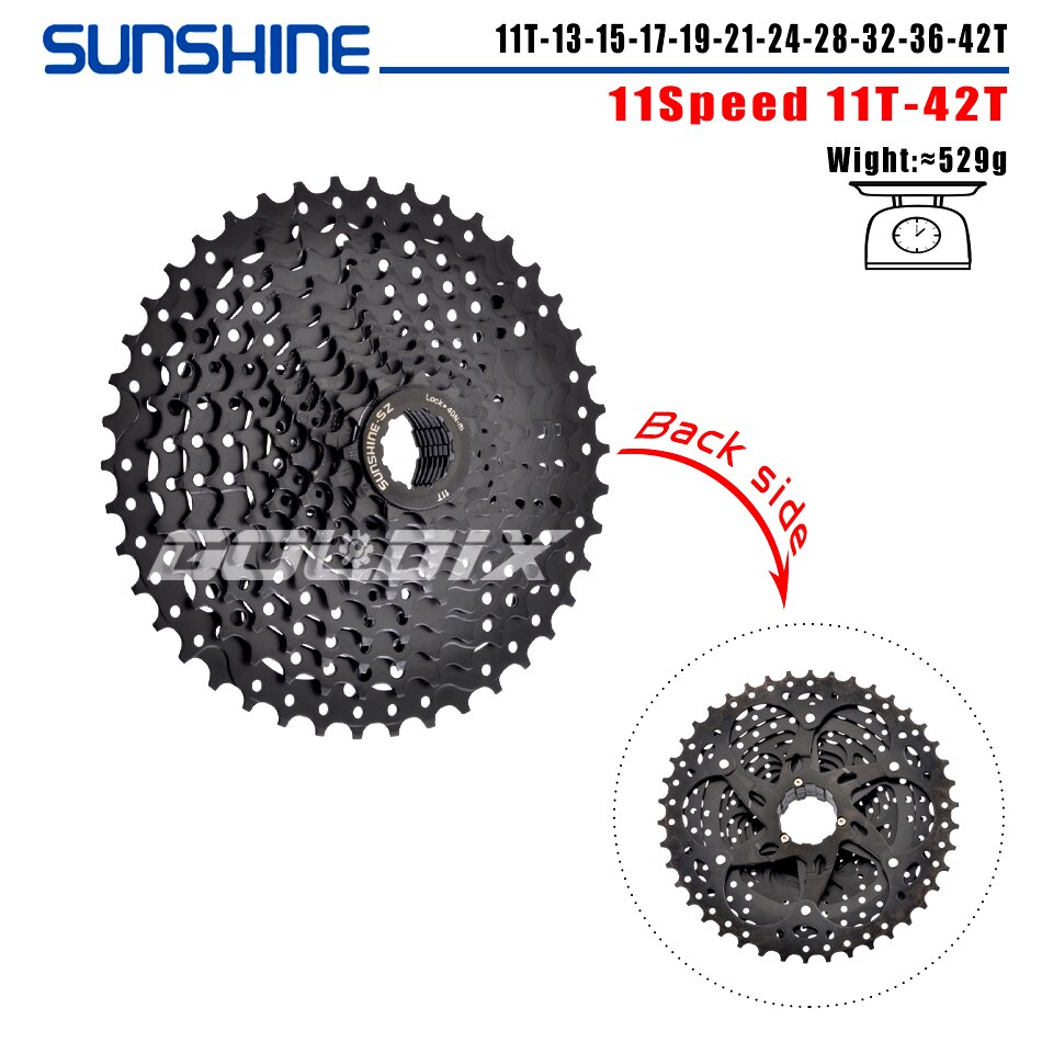Sonnenschein schwarz fahrrad freilauf mtb fahrrad kassette k7 8/9/10/geschwindigkeit hg struktur spezifikation für shimano sram: violet