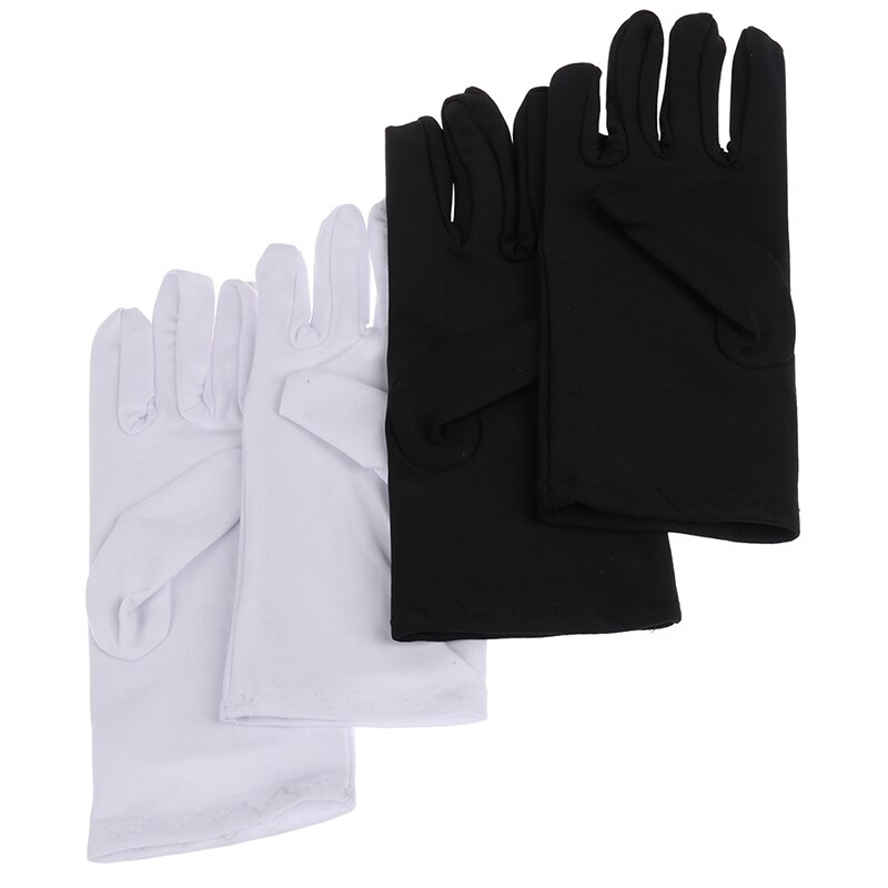 1 Paar Katoenen Handschoenen Khan Doek Check Effen Handschoenen Rituelen Spelen Witte Handschoenen 2 Kleuren