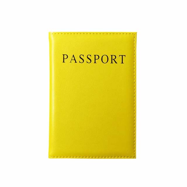 Universal Travel Passport Cover Women Pu Leather Cute Pink Holder Passport Lovely Girl Pasaport Case Travel Covers for passports: Yellow