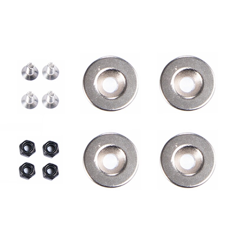 4 Stuks Rc Auto Shell Body Mount Metalen L-Beugel Met Magneet Voor 1/10 Rc Crawler Auto Axiale Scx10 90046 90047 D90 Vaste Beugel Onderdelen