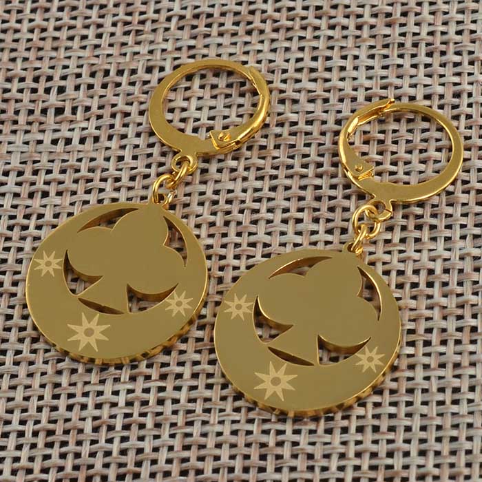 Anniyo Orecchini colore oro per donne Ragazze Orecchini Kiribati Nuova Zelanda Australia Gioielli Marshall Micronesia # 048221: Zinco nero placcato