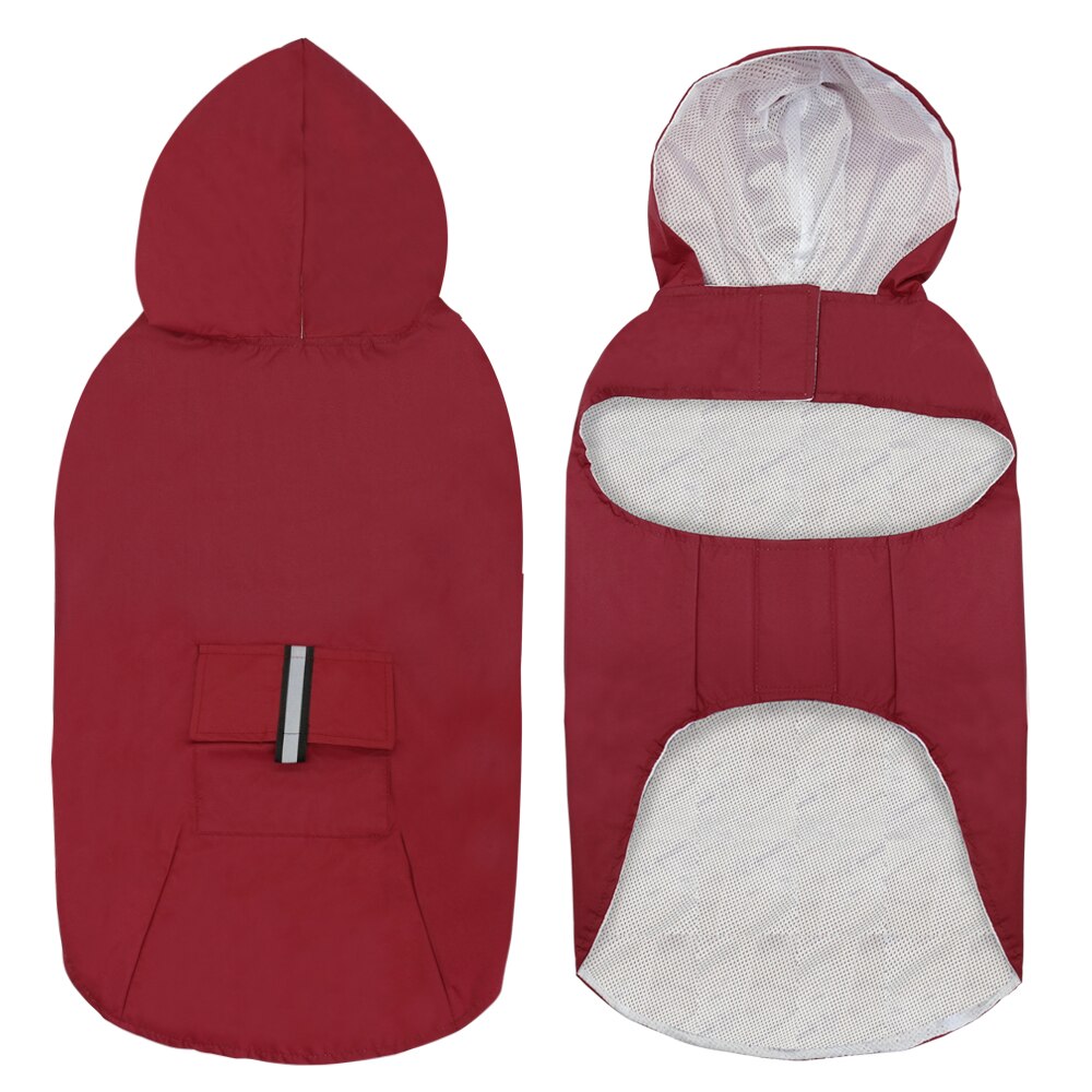 Husdjur stor hund regnrock vattentät stor hundkläder utomhusrock regnjacka för golden retriever labrador husky stora hundar 3xl-5xl: Röd / 4xl