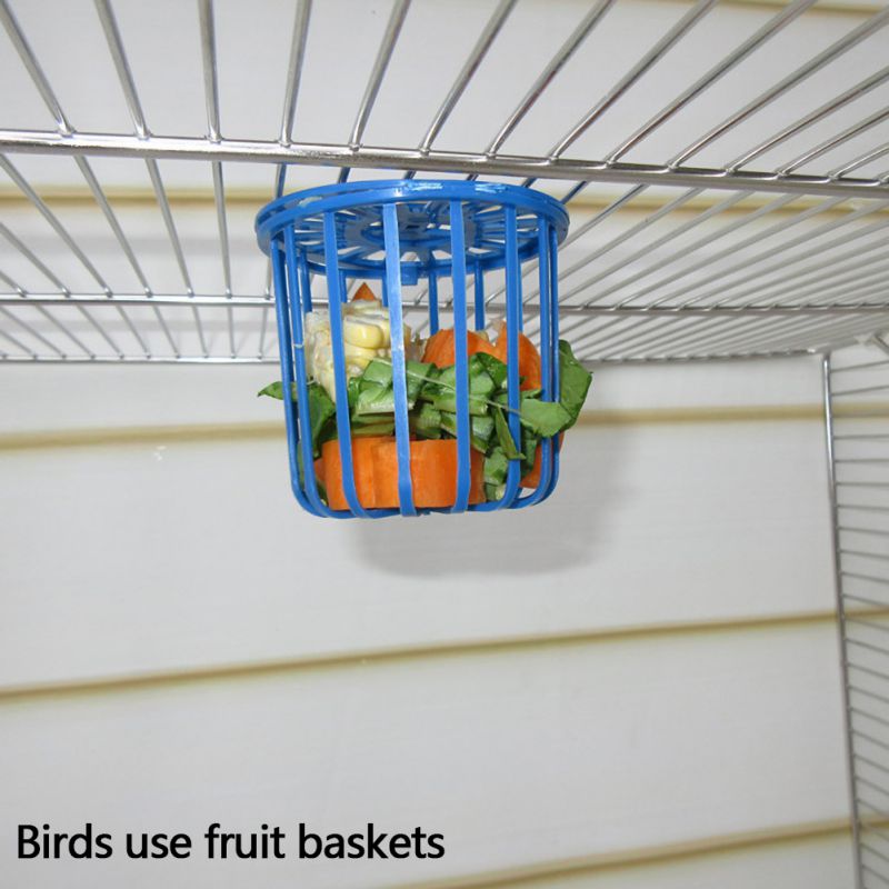 Huisdier Vogel Feeder Vogel Papegaai Feeder Kooi Fruit Groente Houder Kooi Opknoping Mand Container