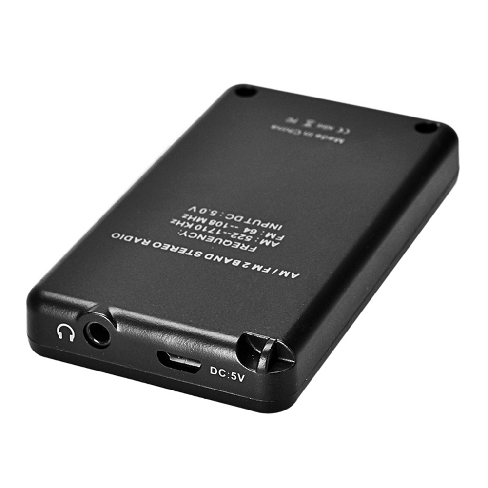 Ricevitore stereo universale AM FM per radio digitale a 2 bande con cuffie HiFi Schermo LCD Batteria ricaricabile Radio tascabile portatile