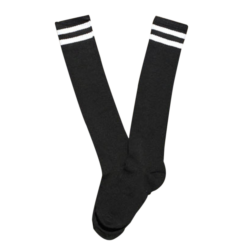 Sport Football Soccer Long Socks Over Knee High Sock Baseball Hockey comfortable Sports Socks: Black