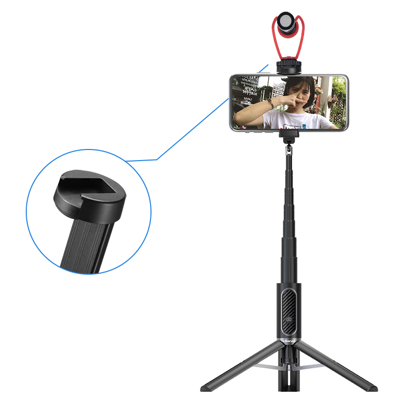 Ulanzi SK-02 Vertical Shooting Bluetooth Remote Control Selfie Wireless Vlog Selfie Tripod Monopod Extend Microphone LED Light