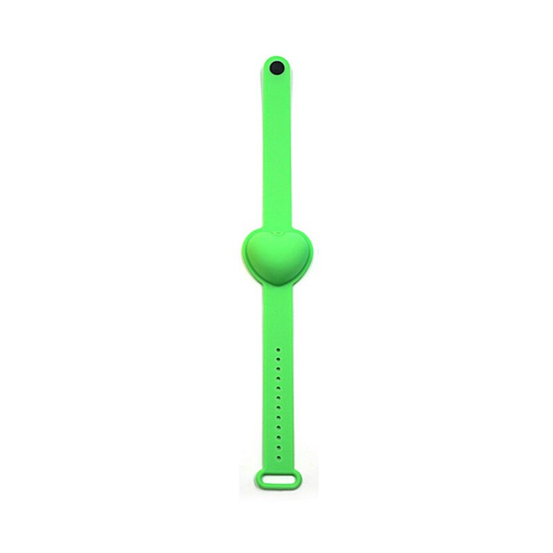 Pulsera Gel Hydroalcoholic Wristband Distributore di Lavaggio Riutilizzabile Disinfettante per le mani di Erogazione Del Braccialetto Per i bambini Il regalo Supporto Per Polso: Luce Verde