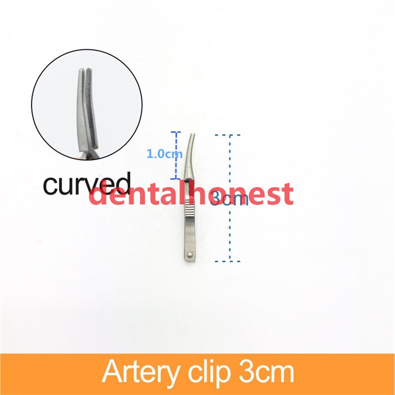 Edelstahl Arterielle venösen spann Mikro-gerät Clip-unten gerät temporären sperrung Clip hämostase arterie hemostat: 3cm