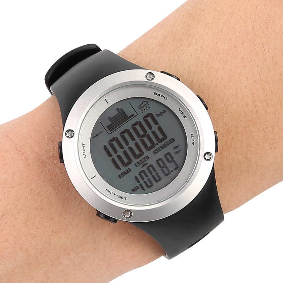 Waterproof Barometer Watch SUNROAD Fishing Barometer Watch Waterproof Altimeter Thermometer Digital Watches Barometer Watch