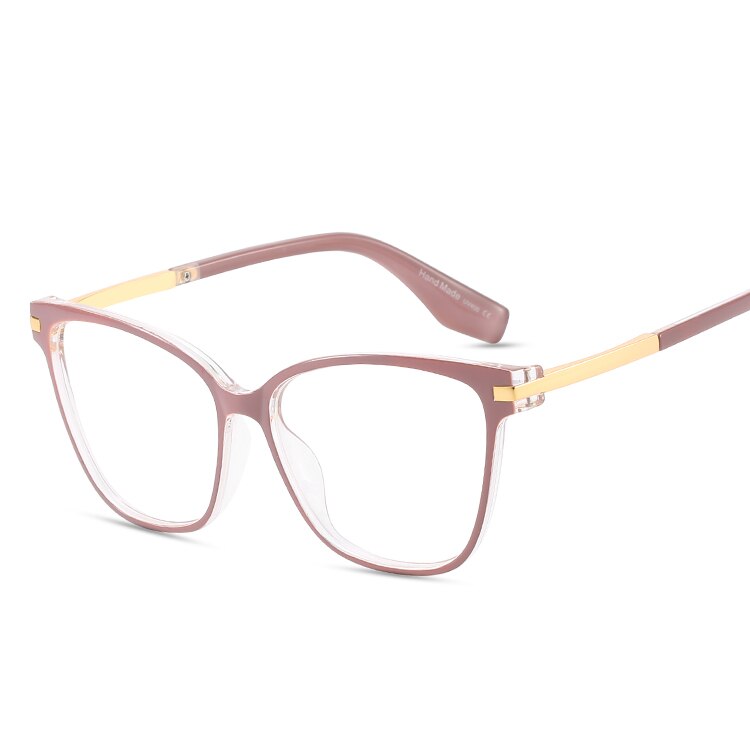 Marc Frame Glazen Clear Lens Vrouwen Mode Brillen Vierkante Hars Vintage Transparante Eyewear Demi 95176 1: C6