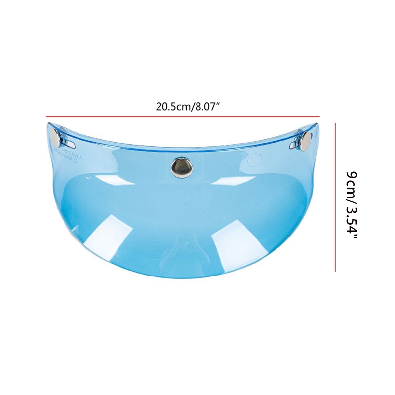 Lente de visera de burbuja para casco de motocicleta, 3-Snap, 3/4, Retro, cara abierta, D7YA