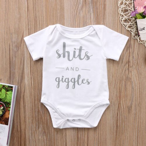 Cotton Newborn Baby Boy Girl Letter Printed Romper Jumpsuit Clothes Sunsuit Outfit Baby Clothing