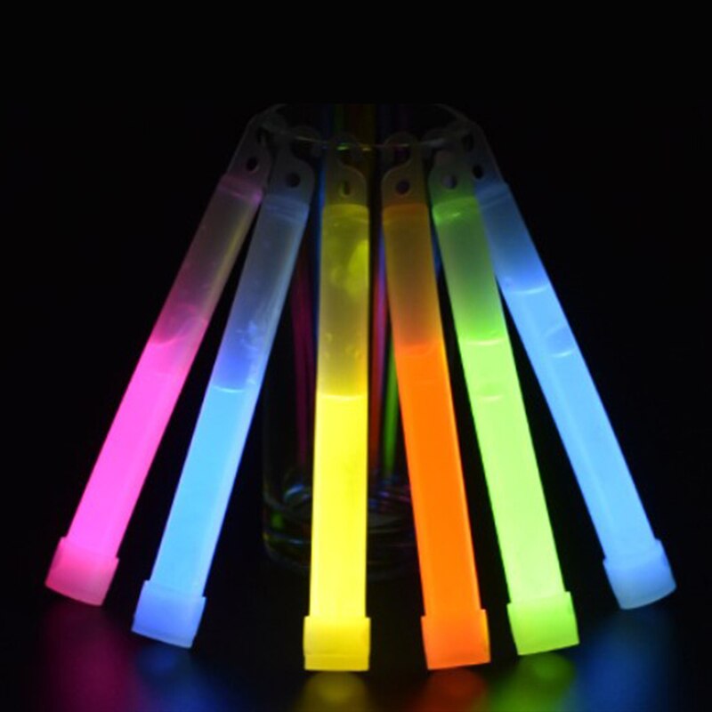 5 unids/lote 6 pulgadas Multicolor Glow Stick luz química Camping emergencia decoración clubes suministros fluorescente