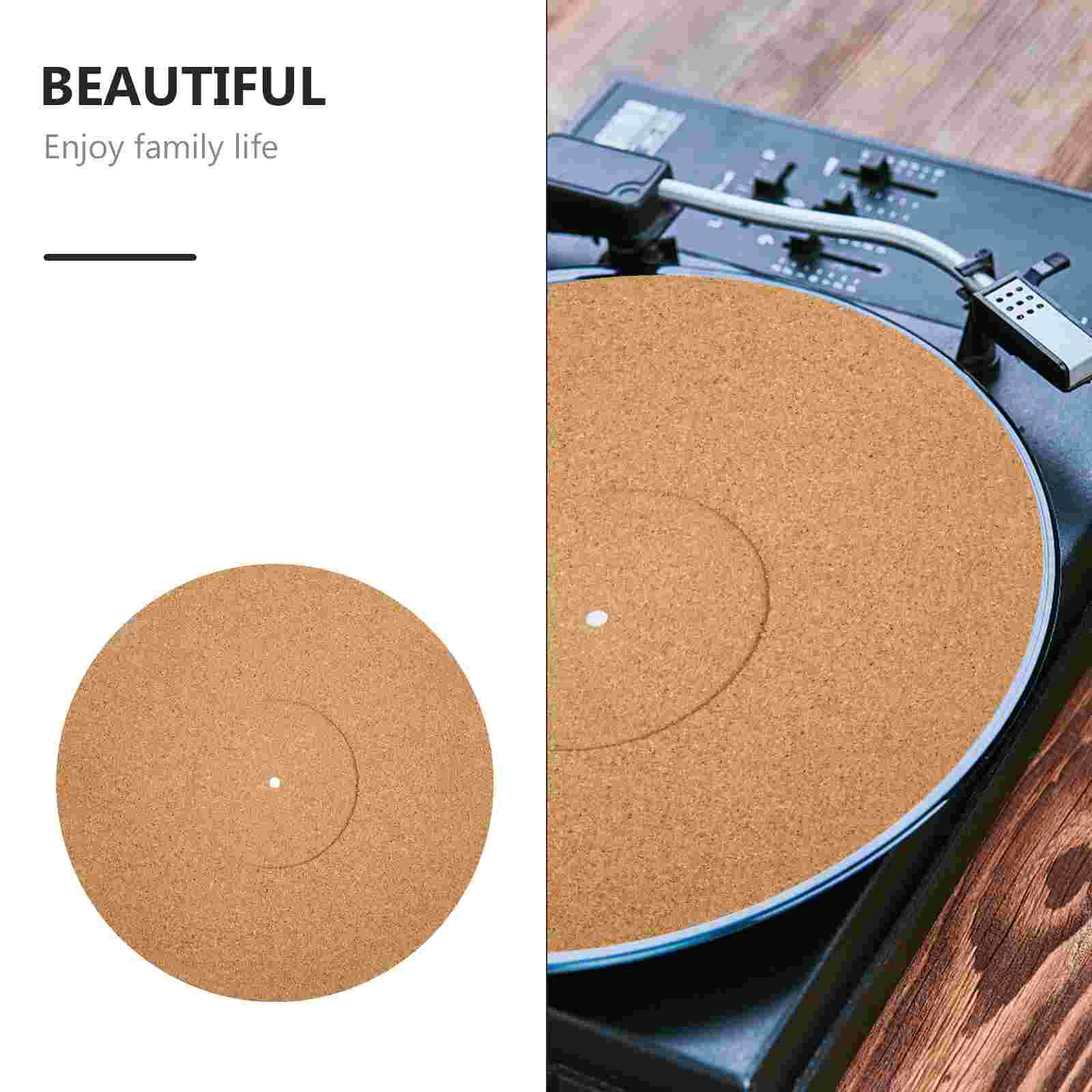 Kurk Platenspeler Mat Kurk Draaitafel Platter Mat Disc Beschermende Mat