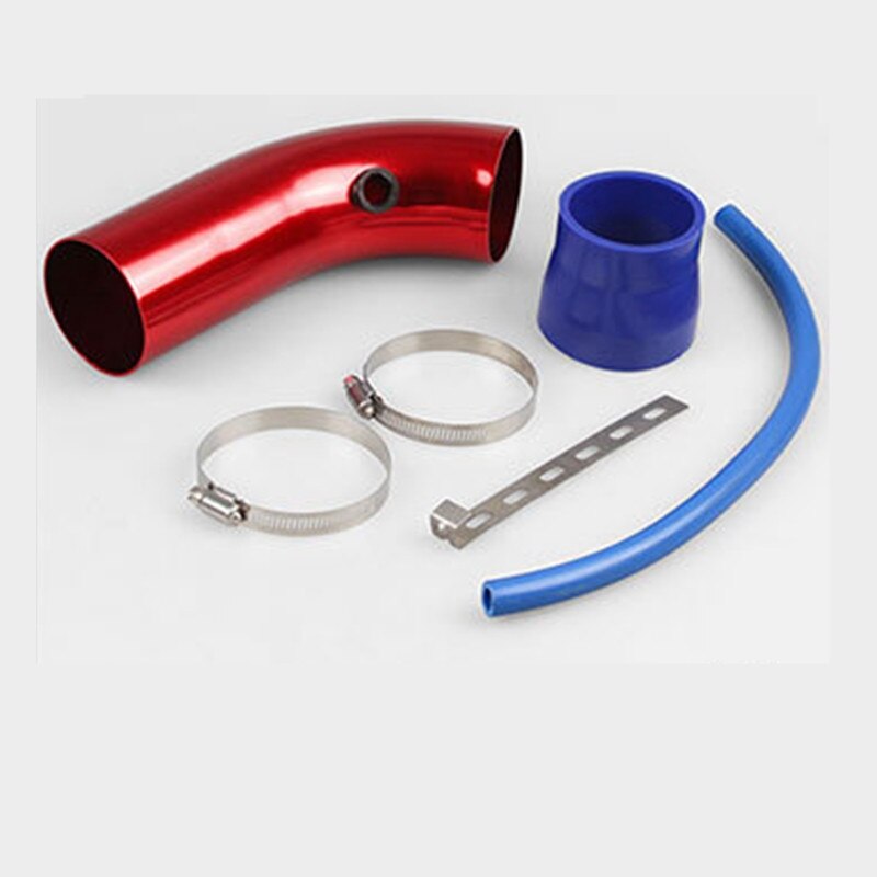 3 Inch Aluminum Pipe Car Turbo Piping Cold Air Intake System Filter 76mm: A style Red