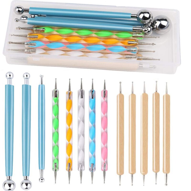 14pcs Dotting Tools for Painting Rocks Mandala Painting Dotting Stencil Dot Mandala Kit Nail Rock Fabric Wall Art