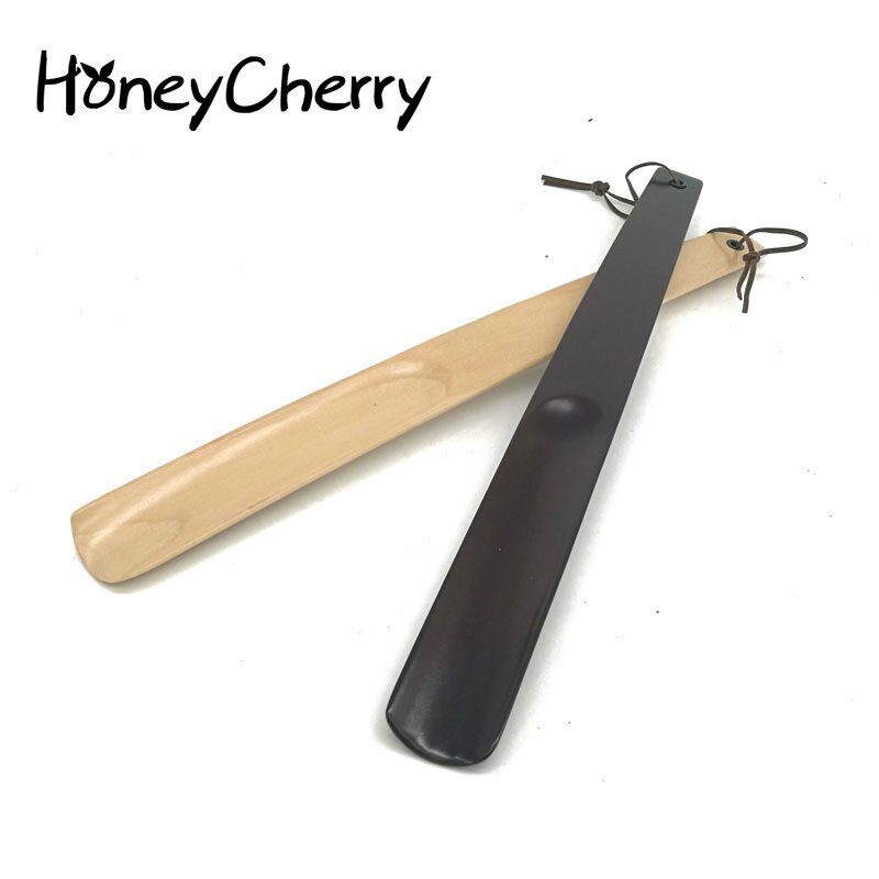 Honeycherry lang skaft skohorn træ skohorn log træ sko at bære sko bøjer ikke 38cm