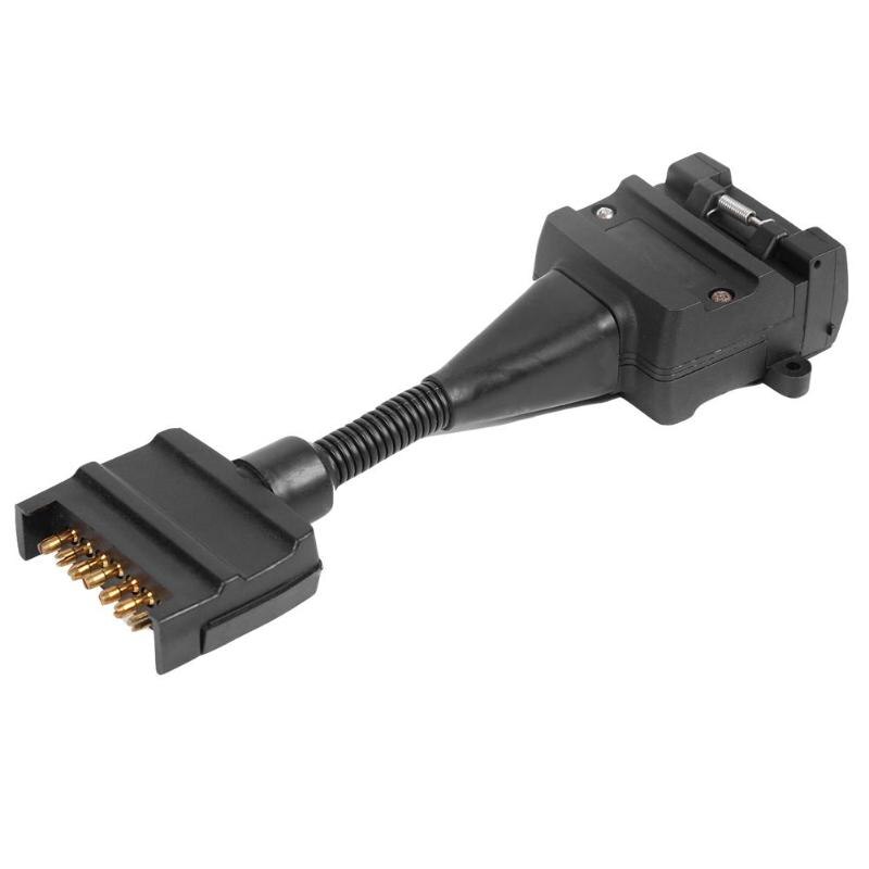 Duurzaam 7 naar 12 Pin AU Platte Mannelijke Trailer Socket Plug Connector Adapter ABS Draagbare Plug en Play Eenvoudig te gebruik voor Trailer Auto