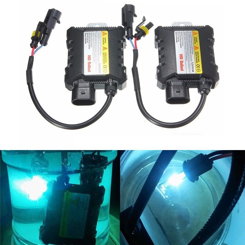 VicTsing 1 Pair 55W Universal Xenon HID Replacement Conversion Kit DC 12V Digital Slim Ballast Electronic Ballast 55W Waterproof