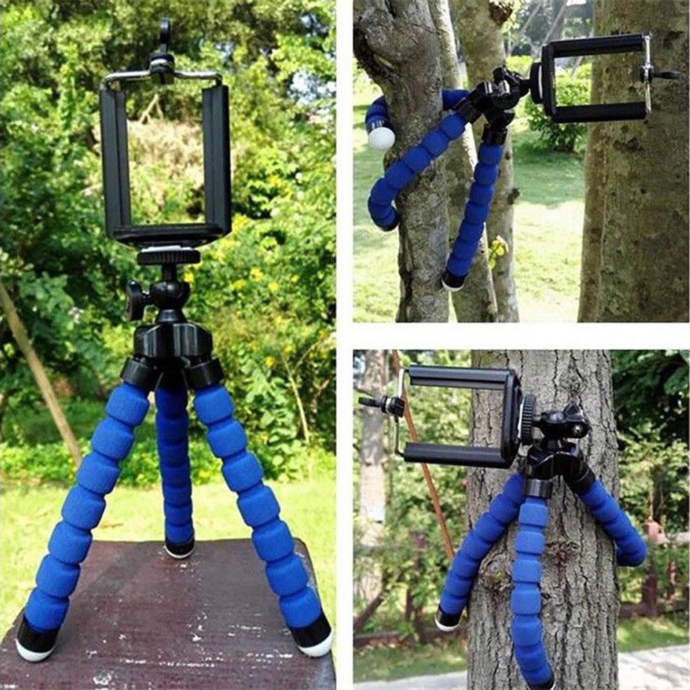 neue Mini flexibel Krake Stativ + Telefon Halfter/Blau/Einfache Benutzer Stabilisator Für Ihr Telefon Und Kameras freies