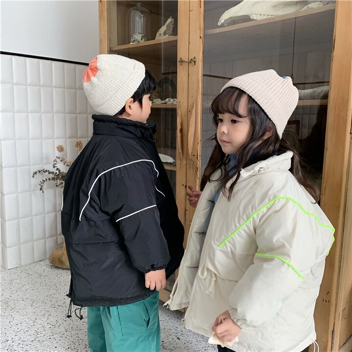 Vinter koreansk børne bomuld overfrakke jakke bomuld frakke drenge vinterfrakke